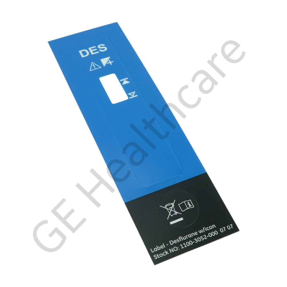 Sticker Label DESFLURANE with Icon Sticker Label DESFLURANE with Icon