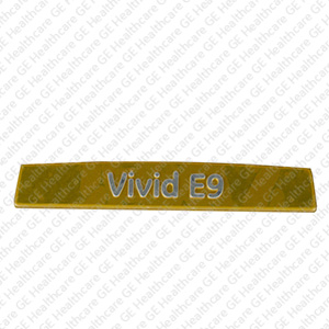 Vivid E9 Name Plate Gold Upper Operator Panel Vivid E9 Name Plate Gold Upper Operator Panel